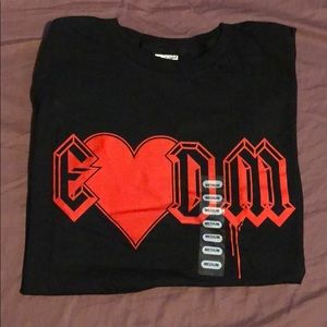EDM Black t shirt I love EDM